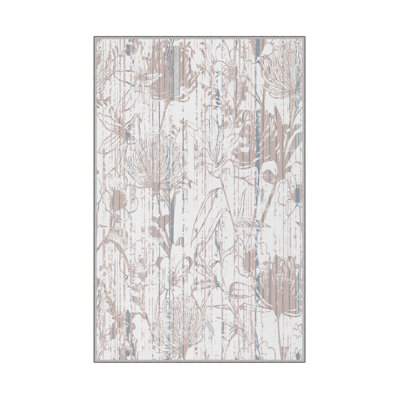 Elegant Hall Carpet, 3D Digital Print Design, 3.9 x 4.9 ft | 100% Polyester, Antibacterial, Non-Slip PVC Dot Underside, Pile Height: 0.04 in, Machine Washable, Perfect for Living Room & Entryway Decor