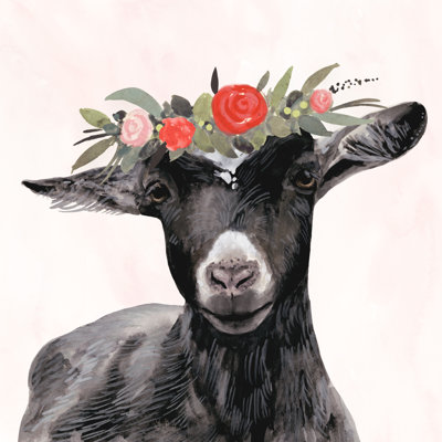 " Garden Goat III " by Victoria Borges Painting Print