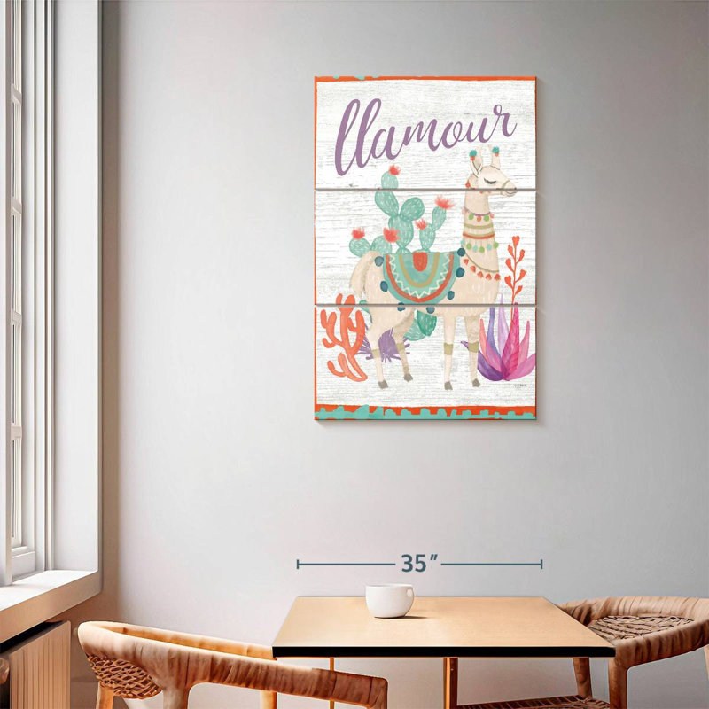 Brampt Lovely Llamas Llamour, 57" H x 36" W