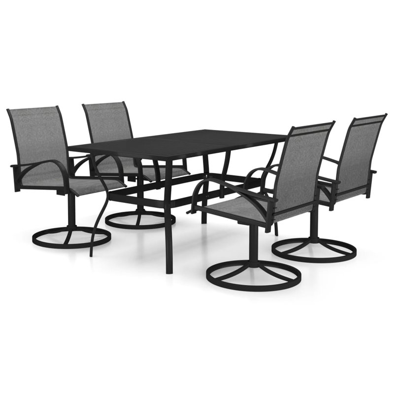 Rectangular 4 - Person Dining Set, Gray