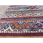 Tapis en laine rouge/vert 4 pi 2 po x 5 pi 4 po one-of-kind-noué la main