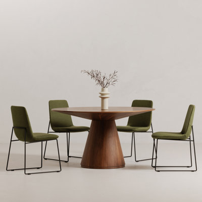 Round Walnut Dining Table