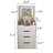 3 in 1 Vanity Desk with Plip Top Mirror,Small Make Up Vanity Set with Visible Glass Desktop-1306423251