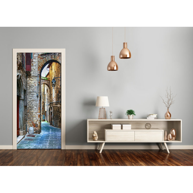 On Italian Streets Door Decal, 205cm H x 95cm W