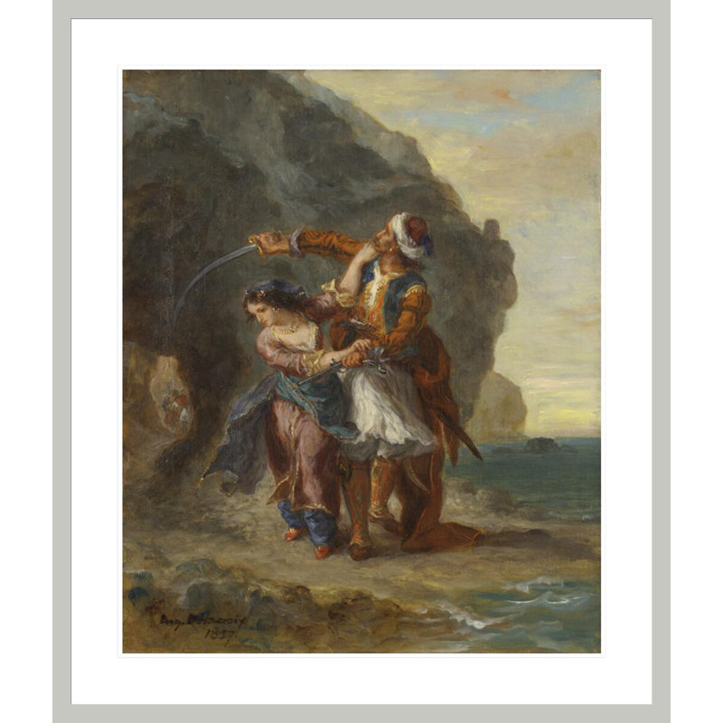 «Selim and Zuleika» par Eugène Delacroix, impression giclée sur cadre, H 39,18 po x l 33,5 po
