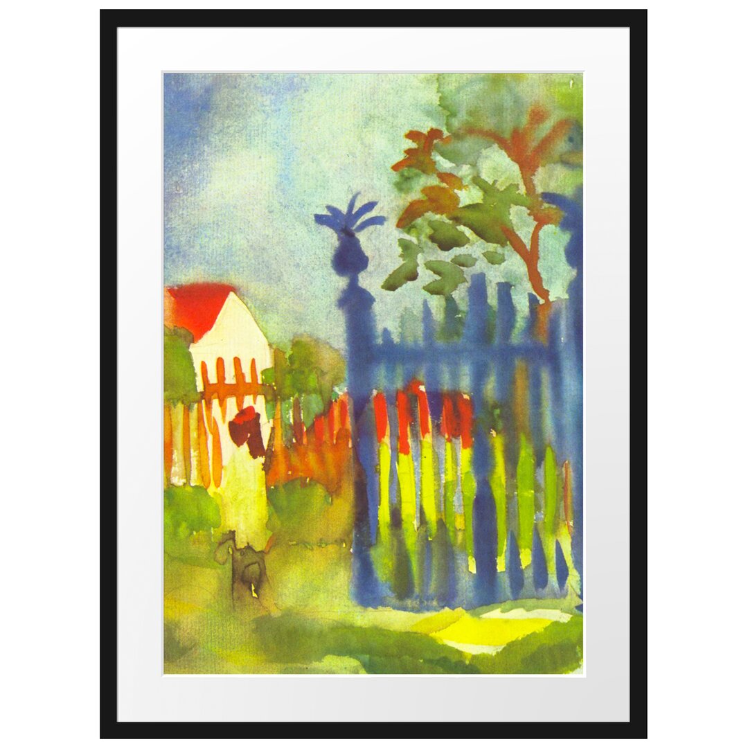 Gerahmtes Poster Garden Gate von August Macke