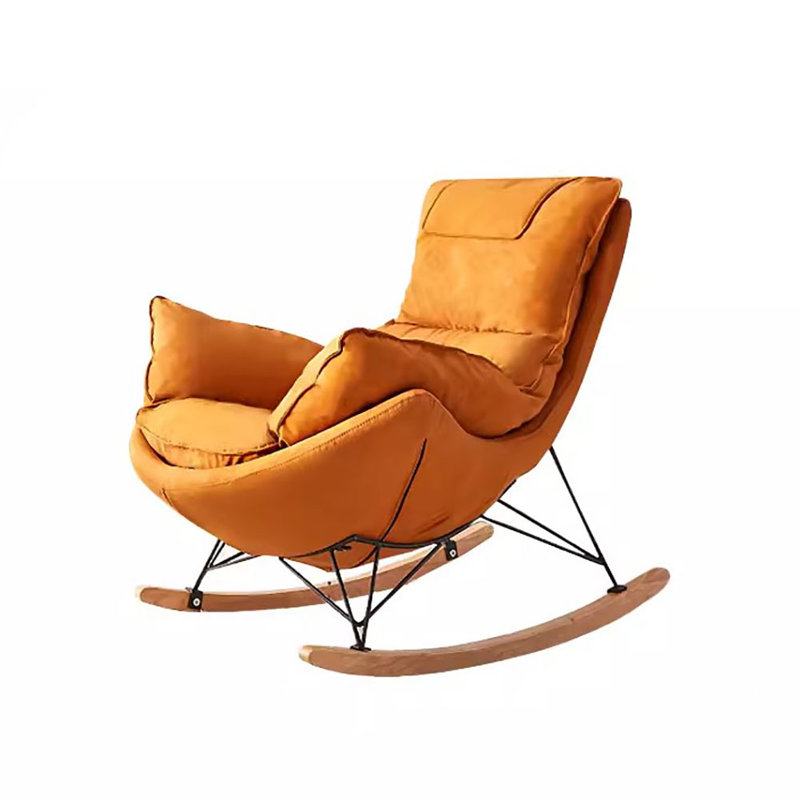 Chaise berçante en tissu Light Luxury Technology, Orange