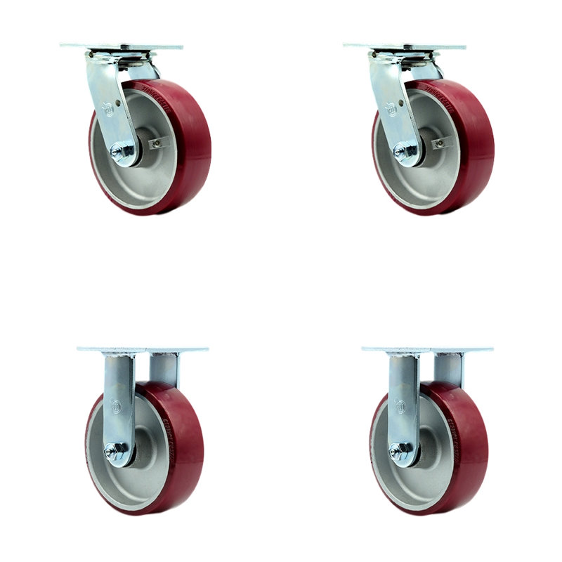 Ensemble de roulettes en poly 4 pièces sur roulettes 4 pièces