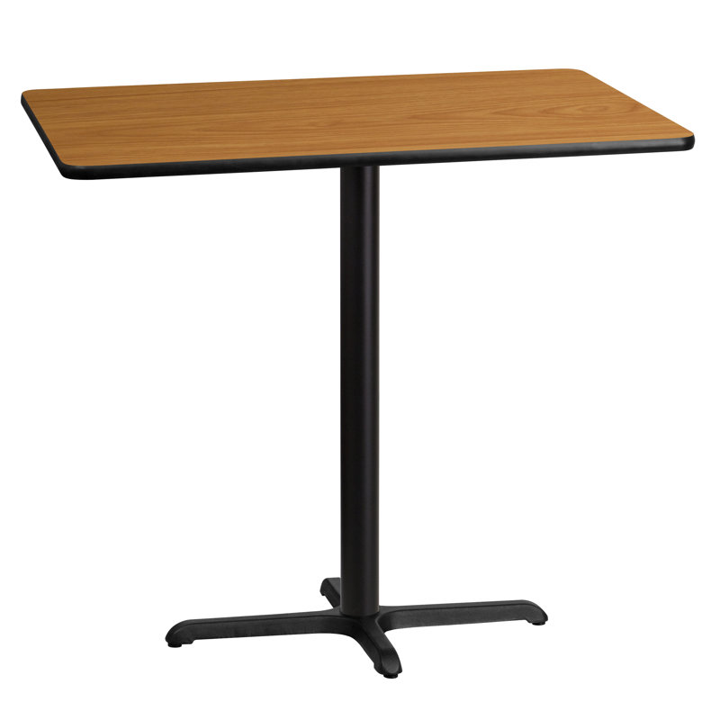 Jaramillo Rectangular Laminate Table Top with Standard or Bar Height Table Base, Natural, 30" W x 24" L