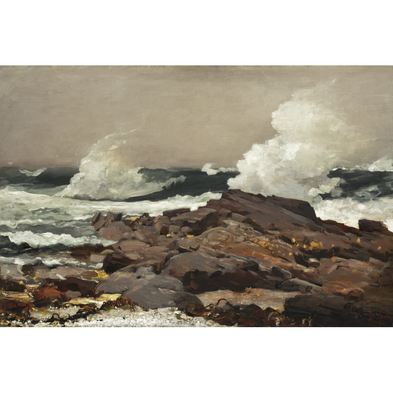 Homer Crashing Waves I sur impression sur toile, H 12 po x l 18 po