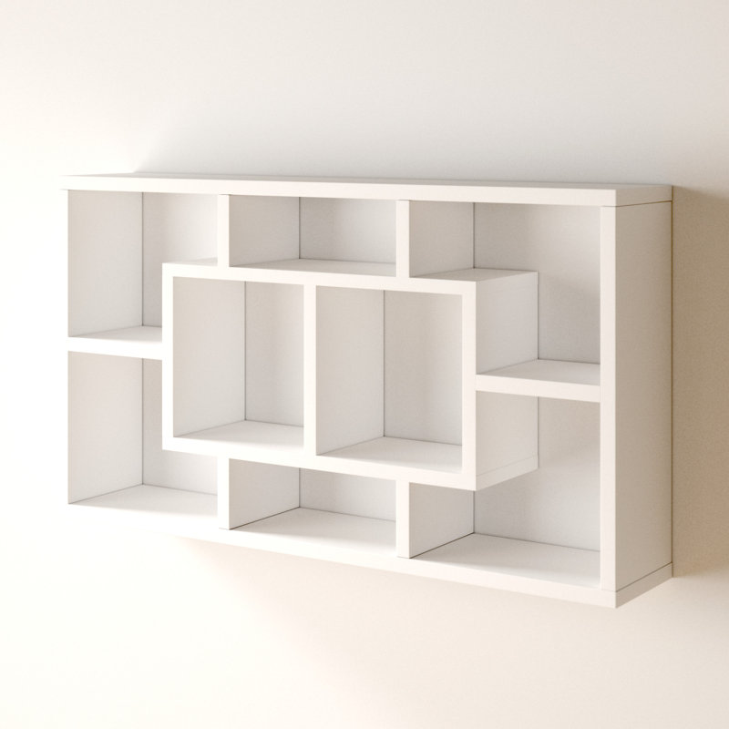 vidaXL Wall Shelf Floating Display Shelf for Home Living Room Engineered Wood, Brown Oak, 20.67 in H x 33.46 in W x 6.30 in D