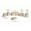 Gold Yellow Beige Natural Marble Bathroom Accessories Set, Natural Stone, Genuine Marble, Real Marble