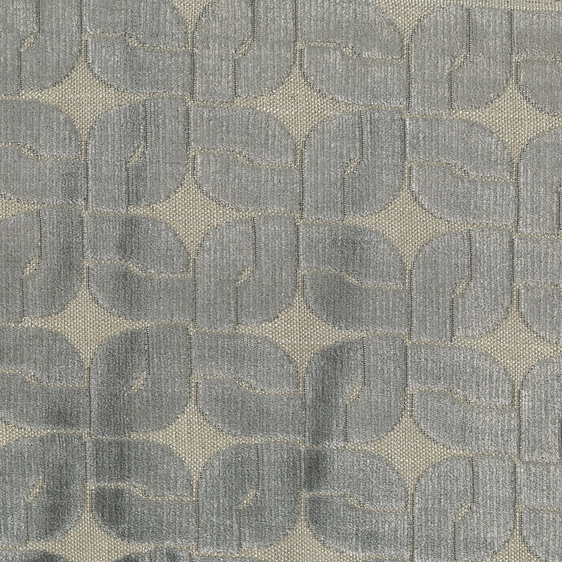 Tissu en velours Abbeyshea Oasis, Gris