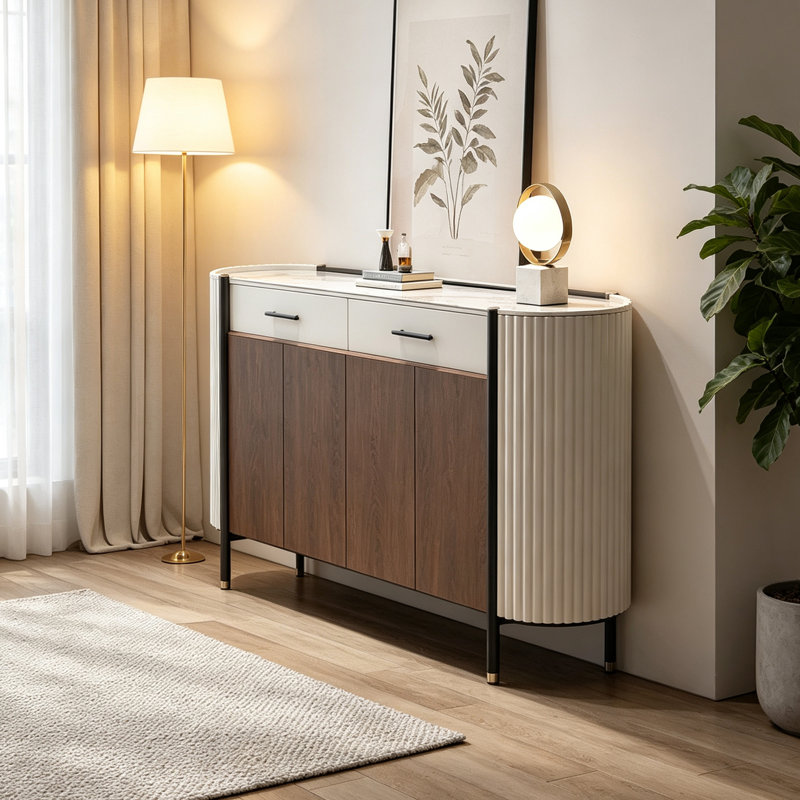 Buffet moderne et multifonctionnel, H 43,31 po x l 55,12 po x P 13,78 po