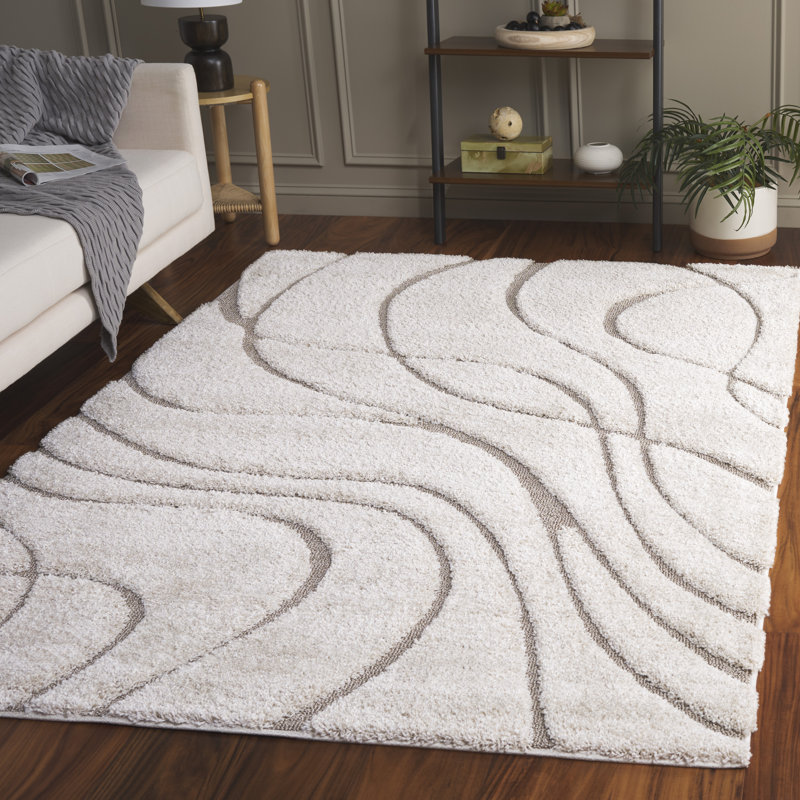 Tapis crème / beige Ashal, Rectangle 6 pi x 8 pi, Cream/Beige