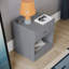 Maybery 1 Drawer Bedside Table With Open Shelf, Bedroom Storage Cabinet-1616965613