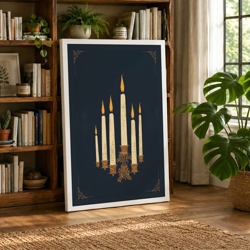 Candlelight Ceremony Art Deco - Wrapped Canvas, 24x16 - 61.0 x 40.6 cm, Taupe Border