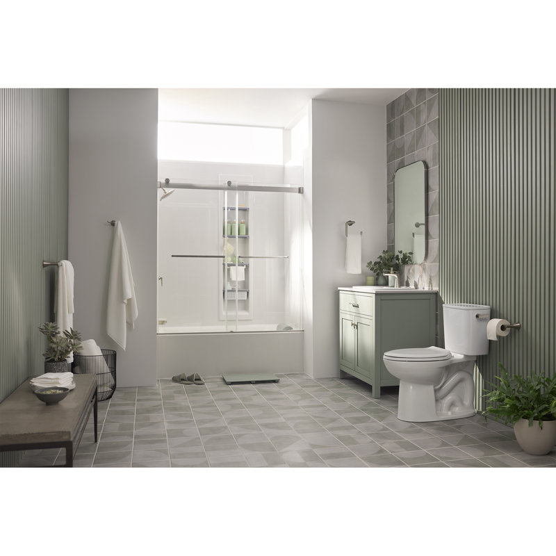Baignoire de trempage en porcelaine vitrifiée de 60 po x 36 po Aspirations, Gauche