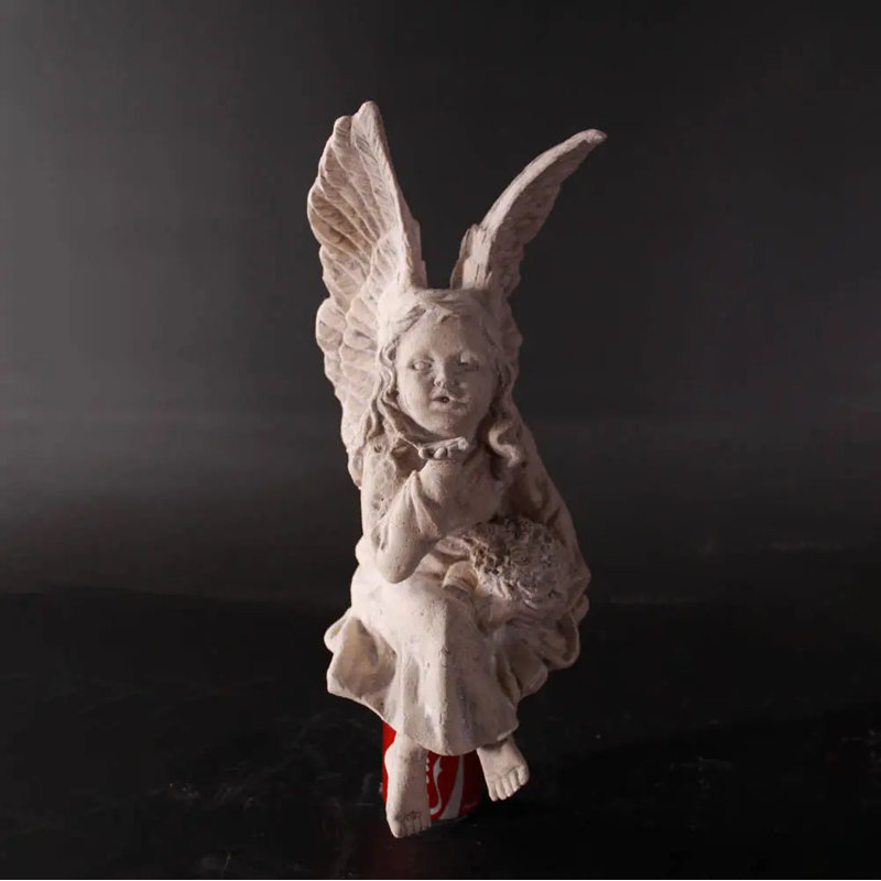 Small Sitting Fairy Spell Stone Finish Statue