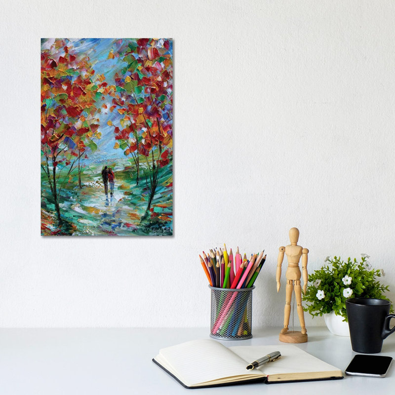Colorful Romance by Karen Tarlton - Wrapped Canvas Painting, 20.32 cm H x 30.48 cm W