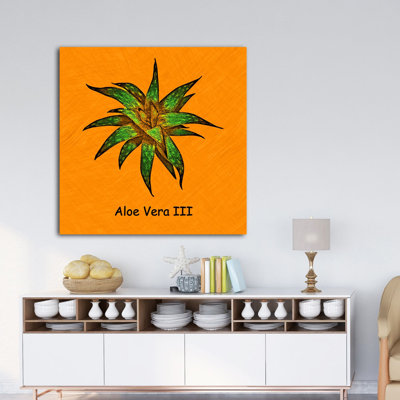 «Abstract Aloe Vera III», reproduction sur toile tendue