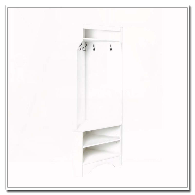 Arbre d'entrée minimaliste avec banc à chaussures Minimalist, Blanc