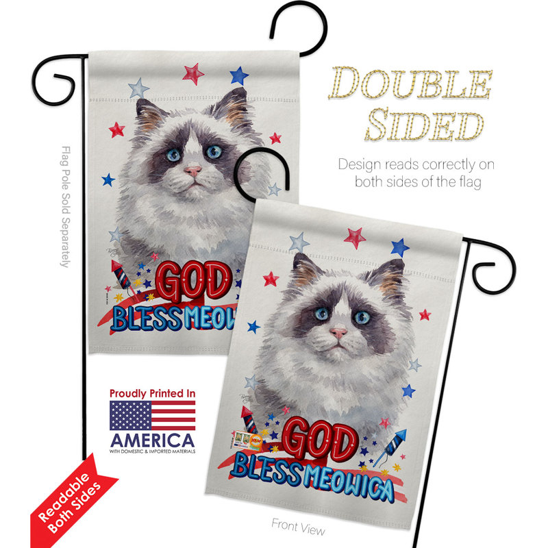 Double Sided 18.5'' H x 13'' W Polyester Animal Garden Flag
