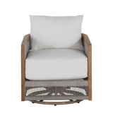 Avalon Teak Outdoor Swivel Lounge Chair - Natural Rope