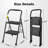 2 Step Ladder, 2 Step Stool For Adults,2 Step Ladder Folding Step Stool With Cushioned Handle Step Ladder With Wide Anti-Slip Pedal Ergonomic Design-968732349