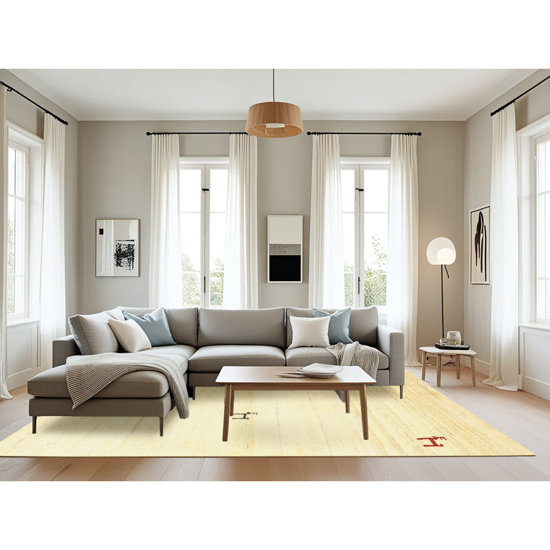 Surface beige contemporaine tapis, Rectangle 8 pi x 12 pi