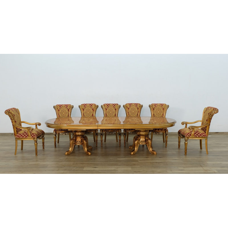 Maggiolini 9 - Piece Extendable Dining Set, Red