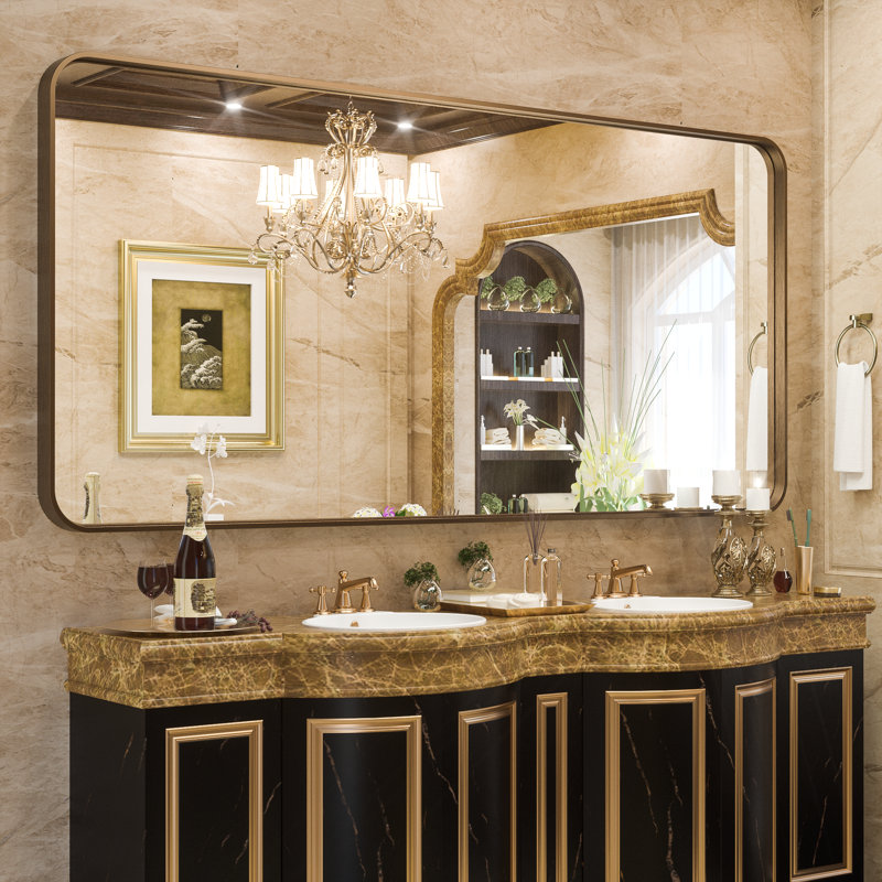 Miroir d'appoint Tyro, 72 po x 36 po, Bronze, Rectangulaire