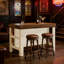 Table de bar - Bois d'ingénierie - 1 pièce - Table de bar - Brun - Rangement à plusieurs niveaux