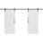 Double Sliding Primed Paneled Barn Door with  Installation Hardware Kit(Door Lock/Soft Close Included)-98105490