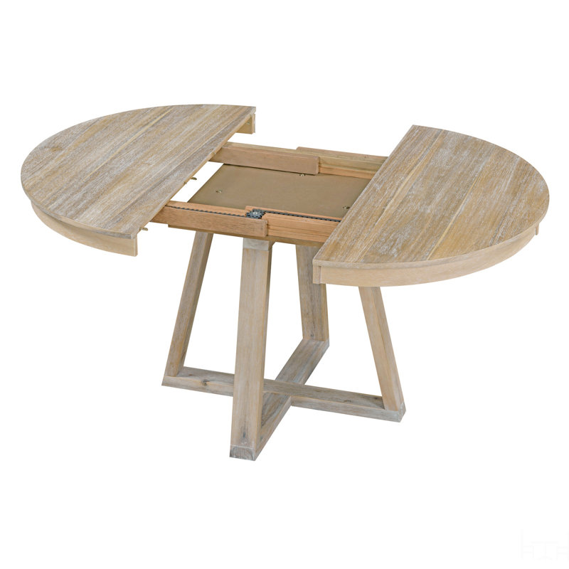 Ensemble de salle à manger rétro 5 pièces, table ronde avec rallonge de l 16 po et 4 chaises rembourrées