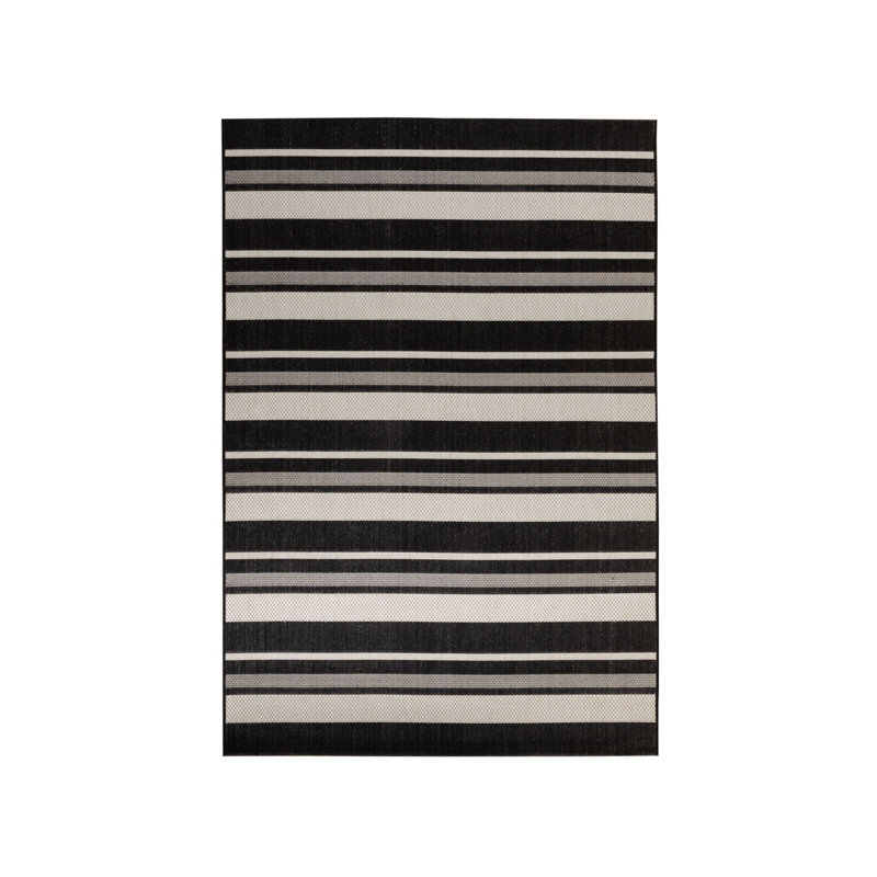 Ellionna Indoor / Outdoor Area Rug, Black, Rectangle 80cm x 150cm