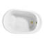 Baignoire de trempage autoportante en acrylique 51 "avec drain et plateau en bambou Streamline-62783513