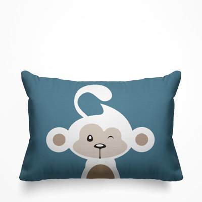 Ollie Cute Monkey Indoor Throw Pillow