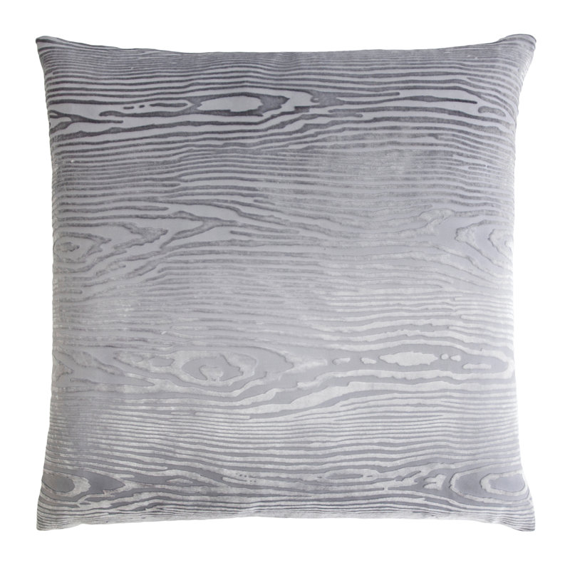 Woodgrain Rectangle Velvet Pillow Cover & Insert, Square 18"H x 18"W, Latte