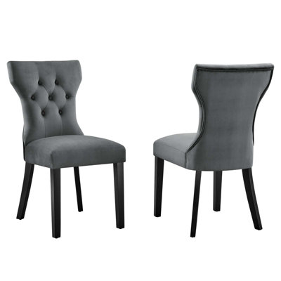 Modway Silhouette Performance Velvet Dining Chairs
