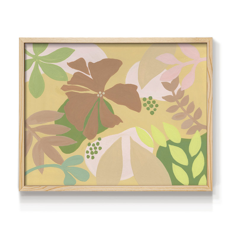 Neutral Blooms IV -Framed Print - Restickable, 8" H x 10" W, Natural
