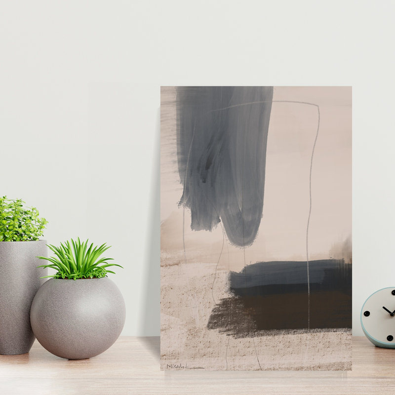 Art contemporain contemporain abstrait minimaliste, H 12 po x l 8 po