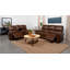 Ensemble de canapés inclinables électriques 2 pièces Tiffanee brun selle-98386896-129548695