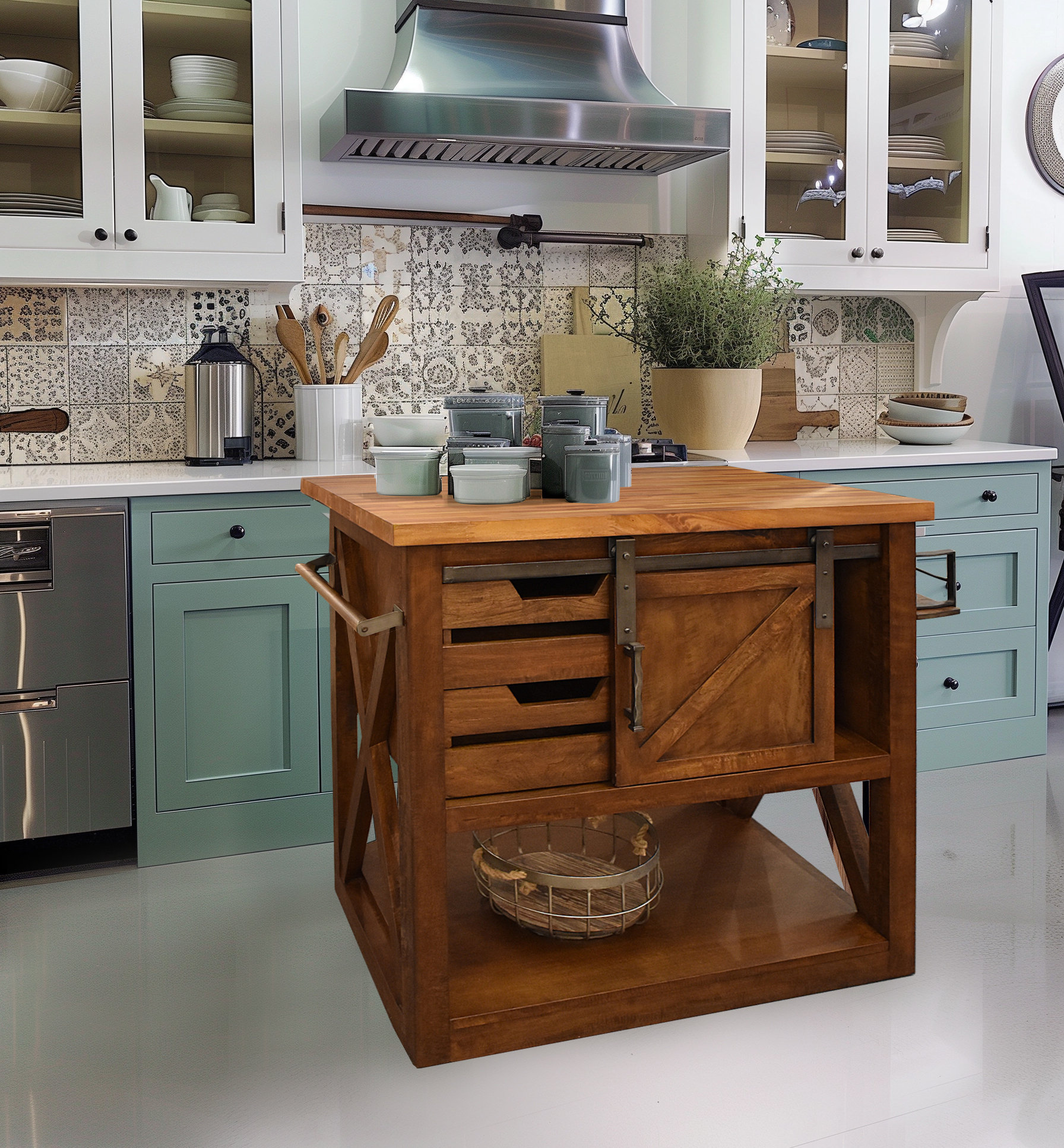 Gracie Oaks Jaren Kitchen Island & Reviews - Wayfair Canada