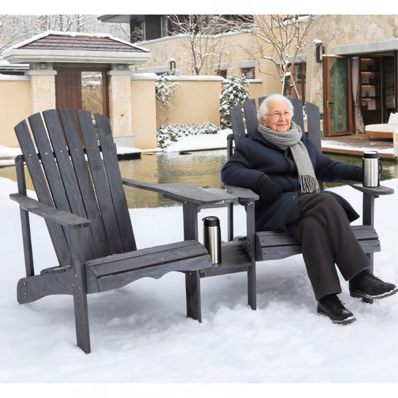Chaises avec table et banc d'extérieur