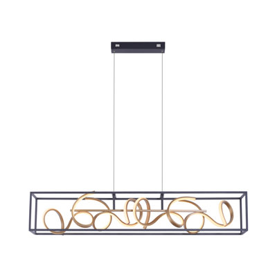 Pharr 4 - Light Black LED Square/Rectangle Pendant
