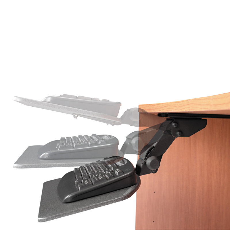 Adjustable Black Ergonomic Articulating Keyboard Tray