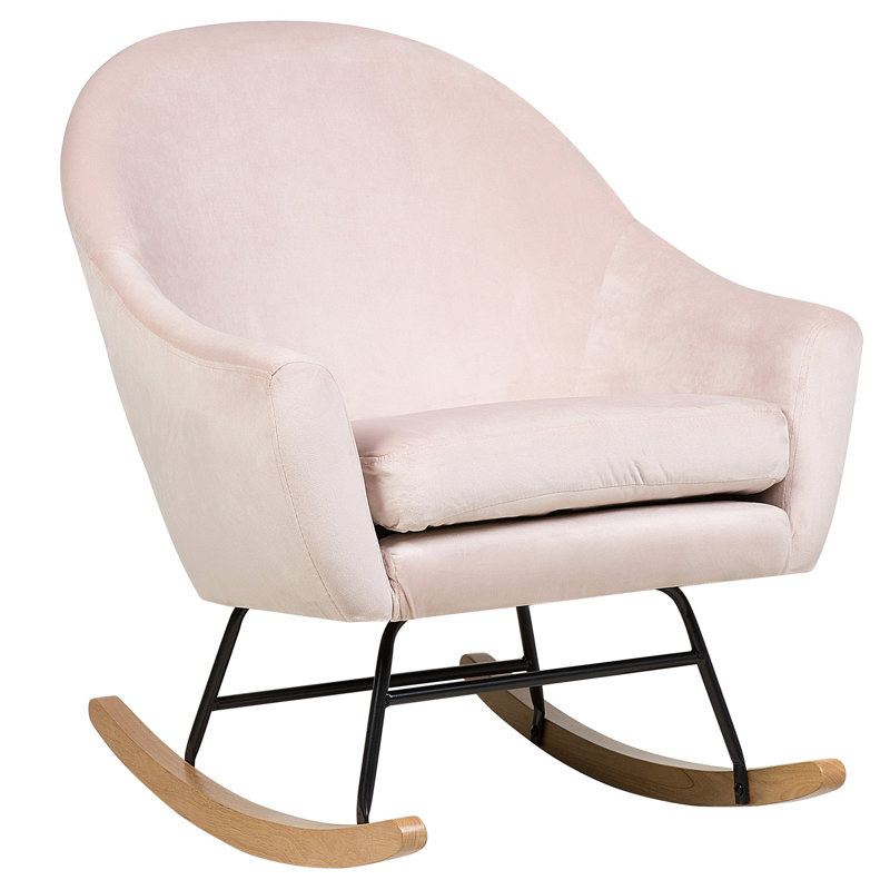 Caelan Upholstered Rocking Chair, Pink