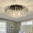 4-Light 17.71" Unique Semi Flush Chandelier with Crystal Accents