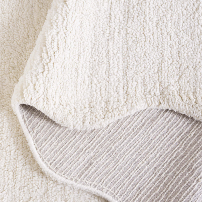 Kassandrea Tufted Wool Pile Solid Color Rug, Square 6"